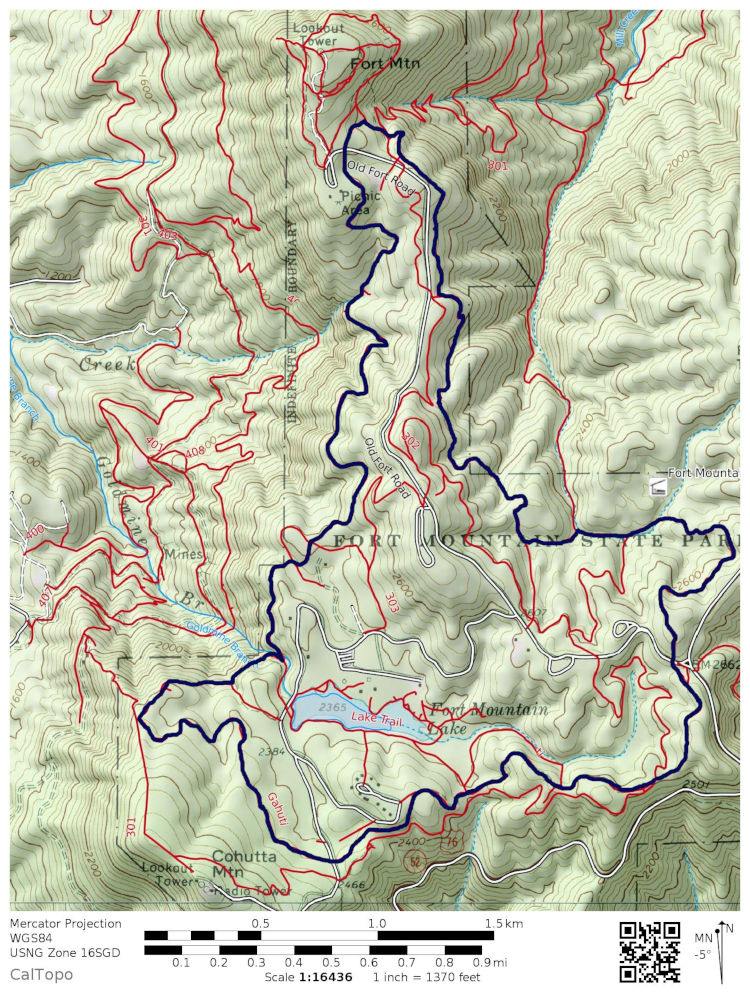 Map of Gahuti Trail